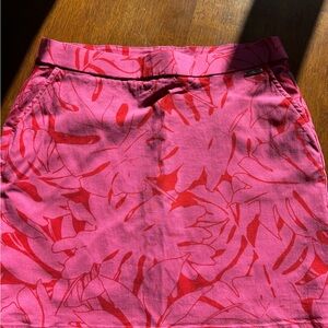 Rafaella Women's Skirt Skort, Size Small, Pink and Red Floral Print Pull On.